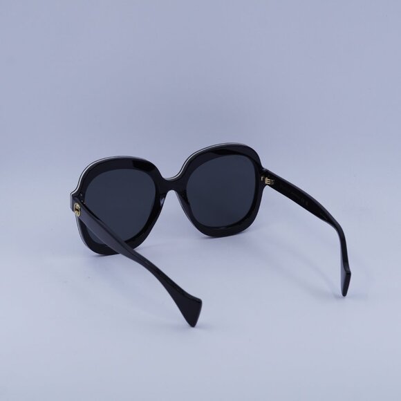 Gucci GG1240S 001 Sunglasses Black Round Frame, Grey Lenses main image 8